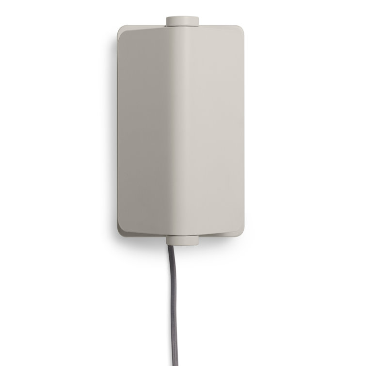 Putty Gray Metal Pivoting Shade Sconce