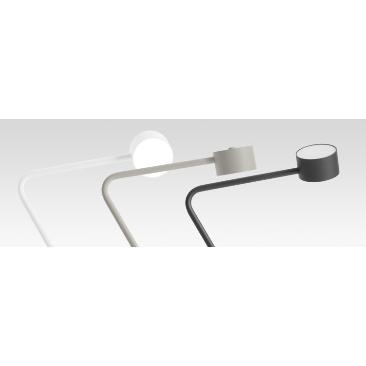 White Metal Touch Floor Lamp with Adjustable Head