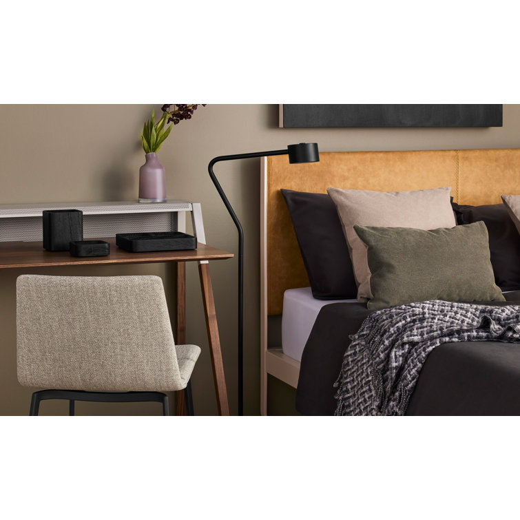 White Metal Touch Floor Lamp with Adjustable Head