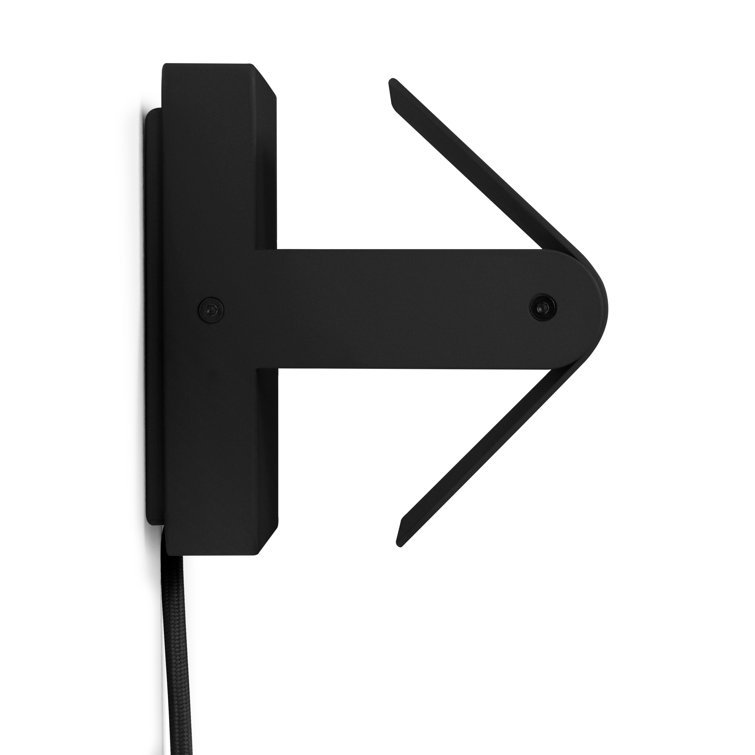 Black Metal Pivoting Shade Wall Sconce