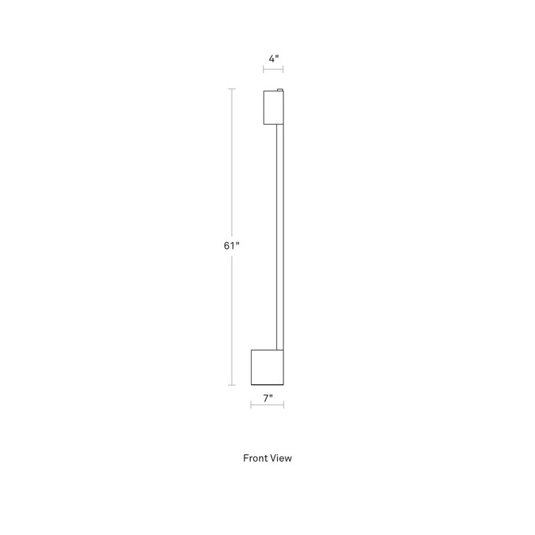 Putty Metal 61'' LED Minimalist Floor Lamp