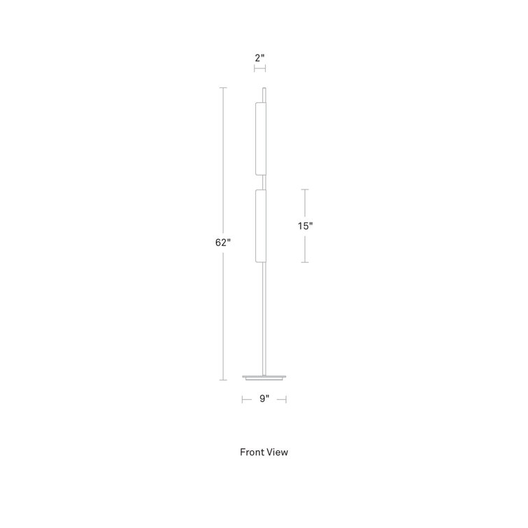 Putty Adjustable LED Floor Lamp with Dual Pivoting Lights