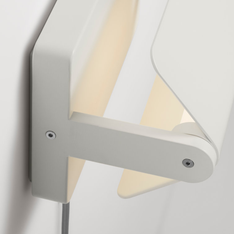 Putty Gray Metal Pivoting Shade Sconce