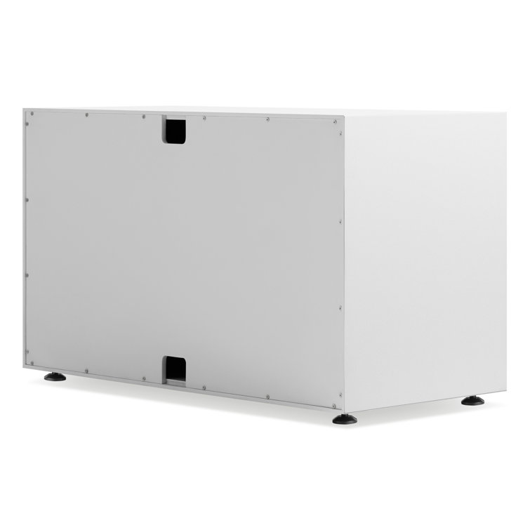 White Matte Painted 2 Door Wood Credenza