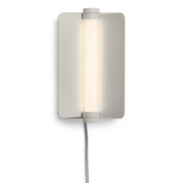 Putty Gray Metal Pivoting Shade Sconce