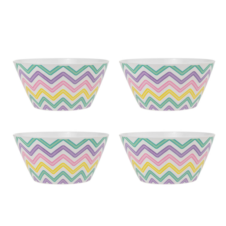 Vivid Melamine Dishwasher Safe Cereal Bowl Set of 4