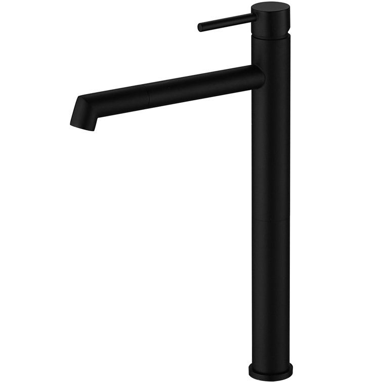 Matte Black Single Handle Vessel Sink Faucet