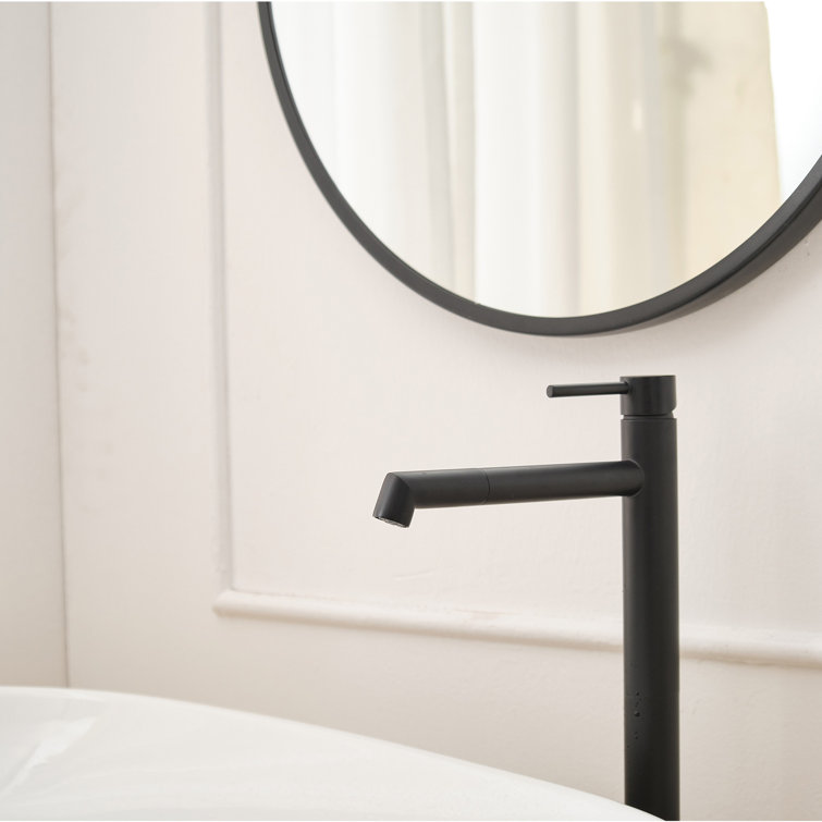 Matte Black Single Handle Vessel Sink Faucet