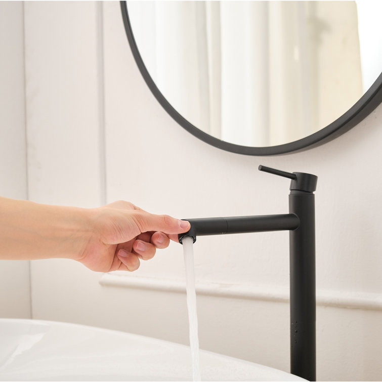 Matte Black Single Handle Vessel Sink Faucet