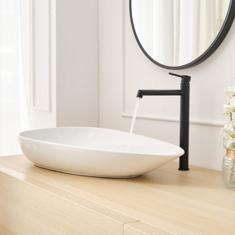 Matte Black Single Handle Vessel Sink Faucet