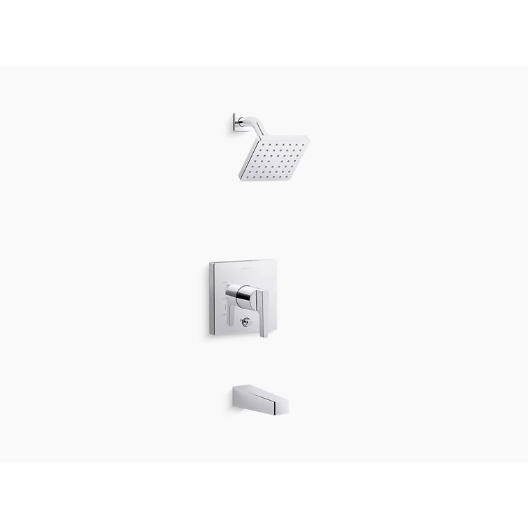 Honesty Polished Chrome Square Wall-Mounted Shower Trim Kit