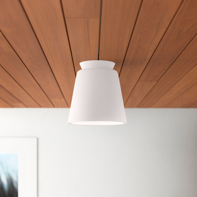 Bisque Ceramic LED Indoor/Outdoor Flush Mount Light