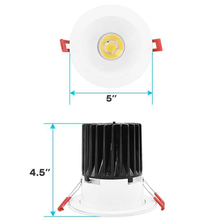 5" Selectable CCT Dimmable LED Recessed Lighting Kit, Energy Star Rated