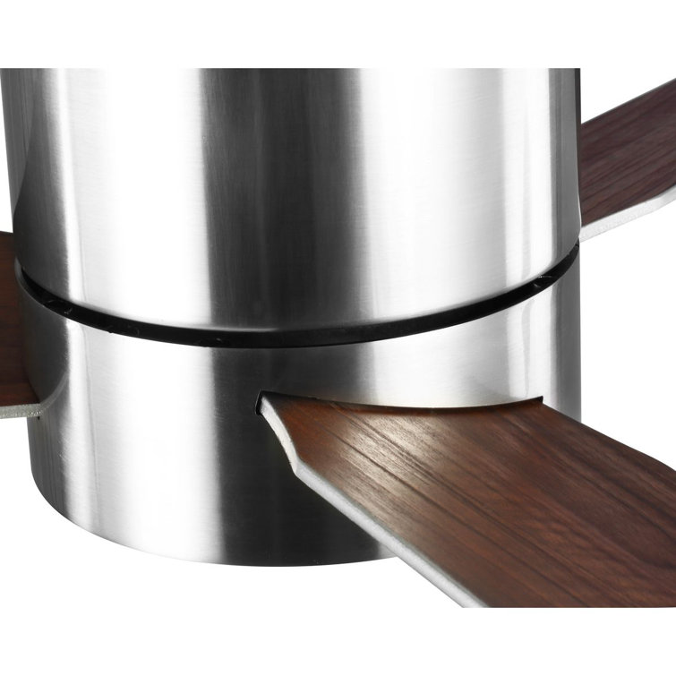 Braden 56" Brushed Nickel 3-Blade Ceiling Fan with LED Light