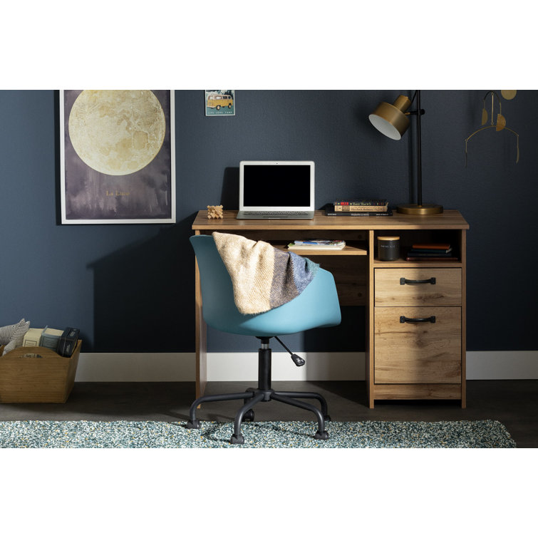 Nordik Oak Computer Desk with Drawer and Keyboard Tray