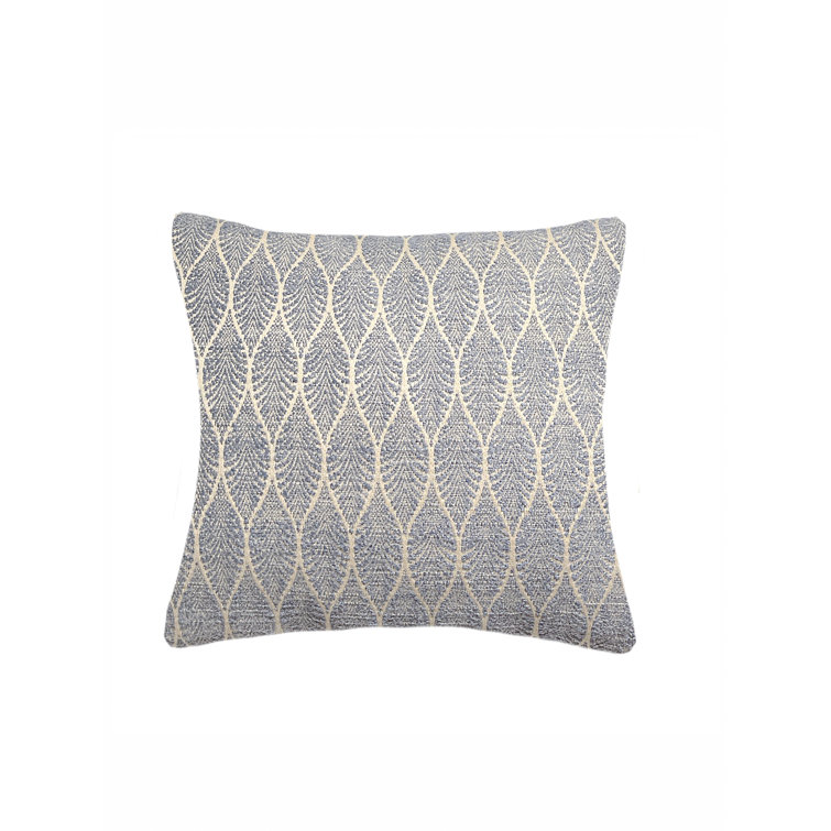 Indigo and White Floral Pattern Indoor Outdoor Pillow 25"