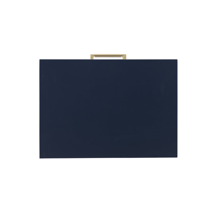 Glamorous Black 1-Drawer Nightstand with Gold Accents