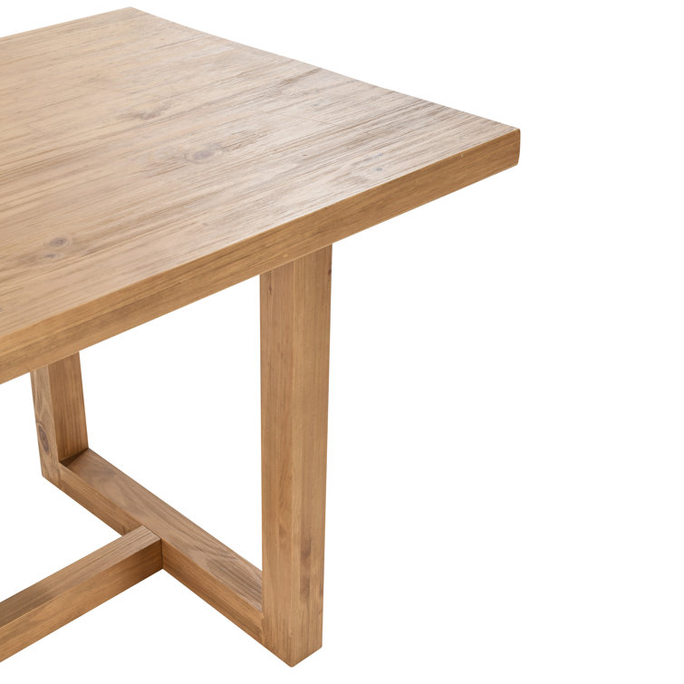 Natural Wood Transitional 70" Rectangle Dining Table