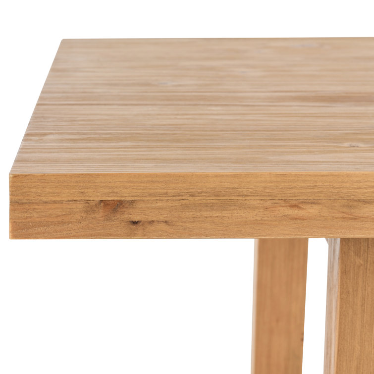 Natural Wood Transitional 70" Rectangle Dining Table