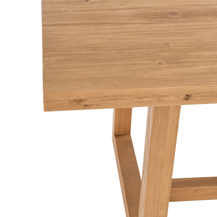 Natural Wood Transitional 70" Rectangle Dining Table