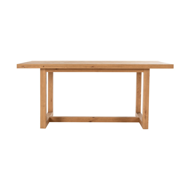 Natural Wood Transitional 70" Rectangle Dining Table