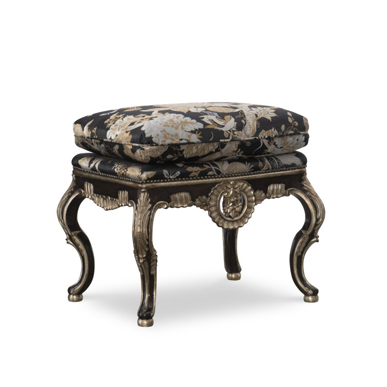 Orleans Old World Brown and Versailles Trim Solid Wood Accent Stool