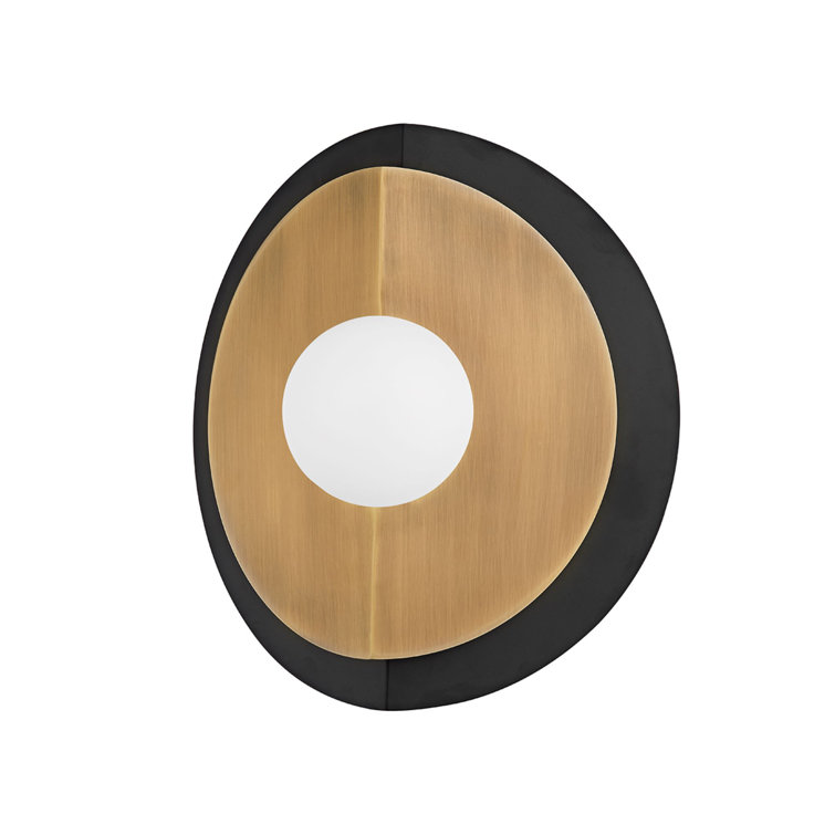 Elegant Patina Brass & Soft Black Dimmable Wall Sconce