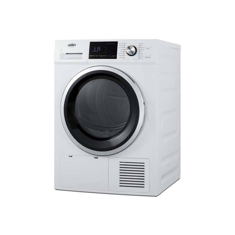 Summit 4.4 Cu. Ft. White Stackable Electric Dryer with Moisture Sensing