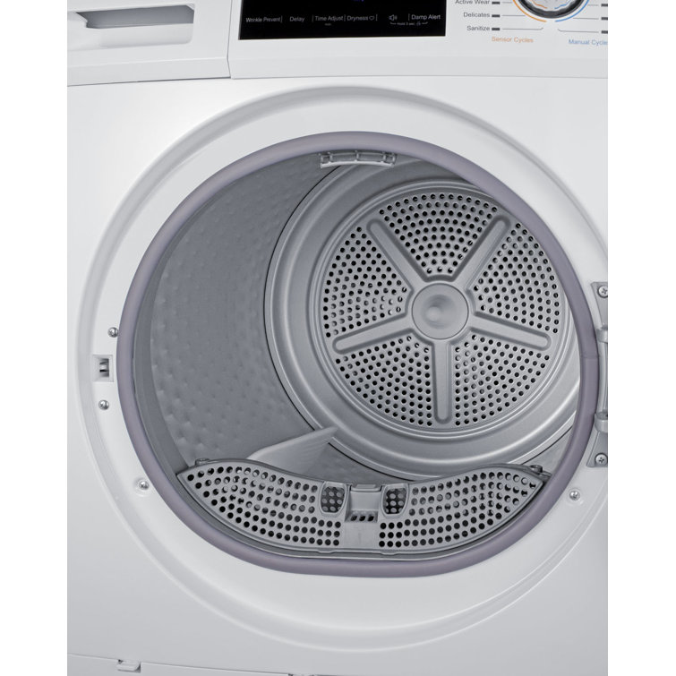 Summit 4.4 Cu. Ft. White Stackable Electric Dryer with Moisture Sensing