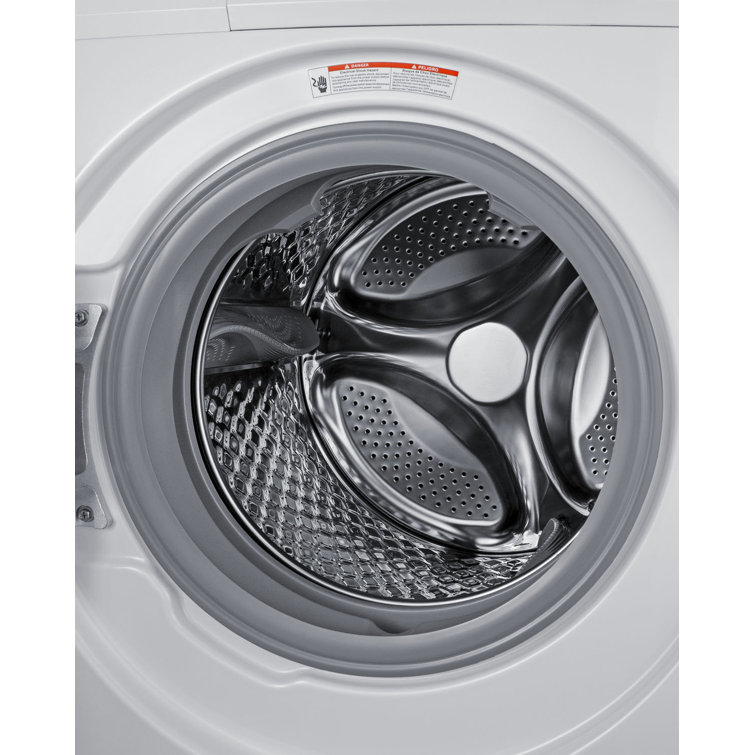 Compact White Electric Stacking Washer and Dryer Set