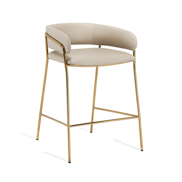 Madsen Upholstered Counter Stool with Metal Frame