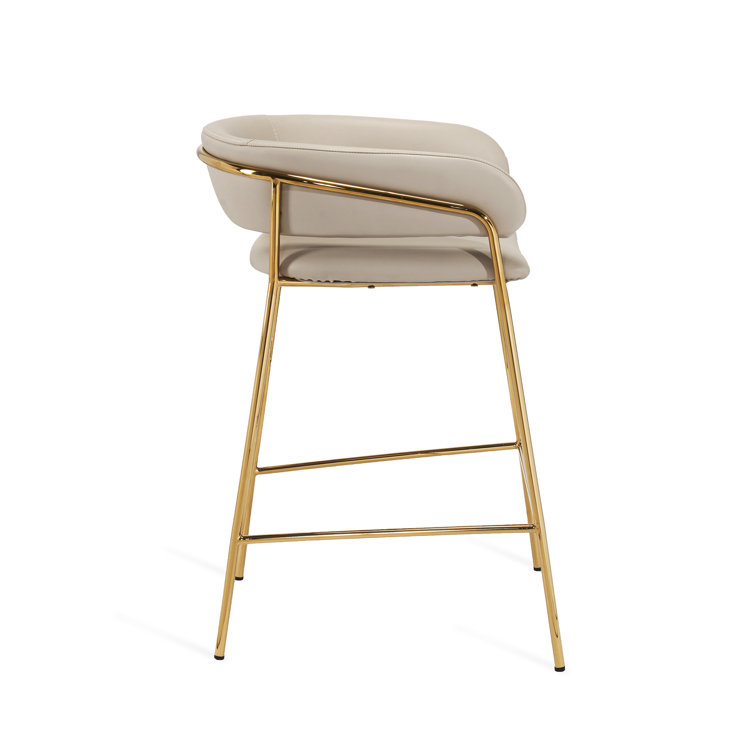 Madsen Upholstered Counter Stool with Metal Frame