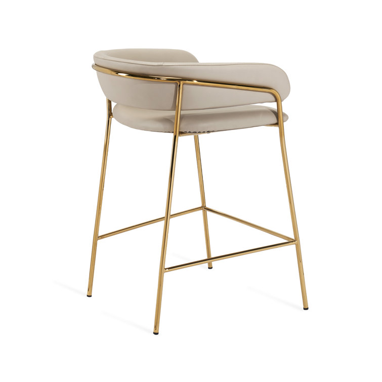Madsen Upholstered Counter Stool with Metal Frame