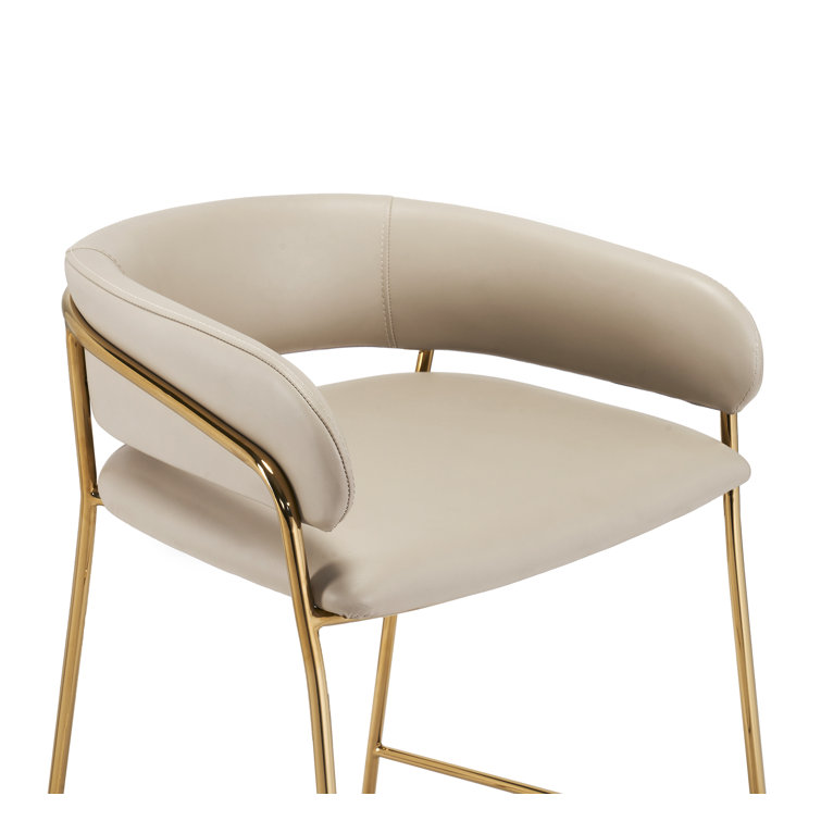 Madsen Upholstered Counter Stool with Metal Frame