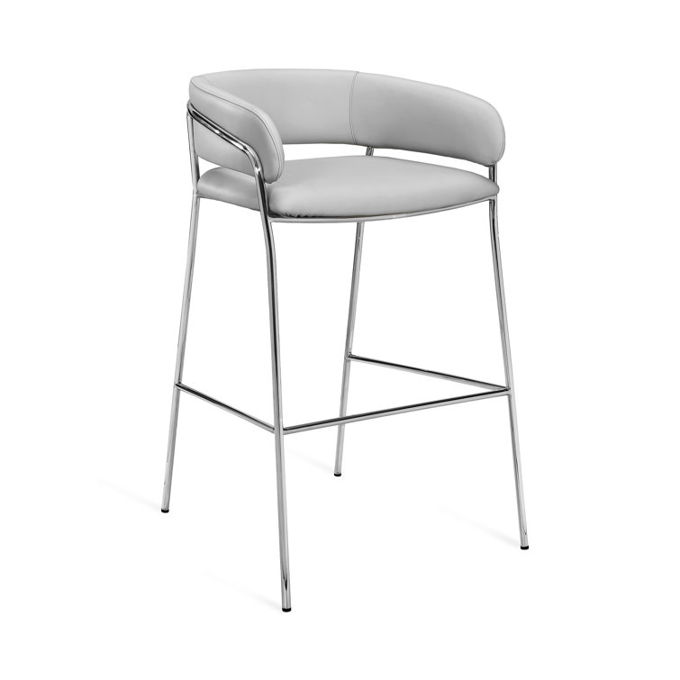 Madsen Upholstered Counter Stool with Metal Frame
