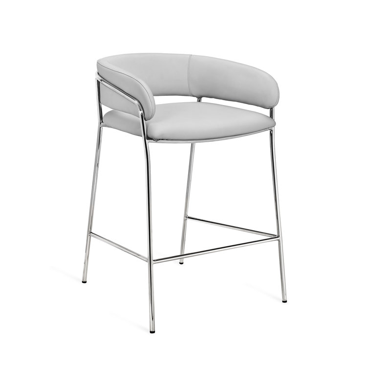 Madsen Upholstered Counter Stool with Metal Frame