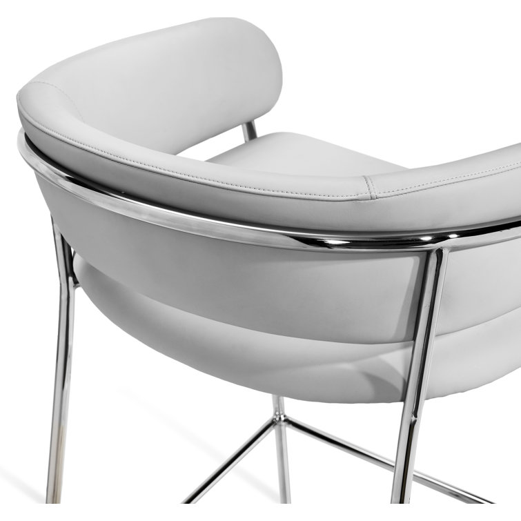 Madsen Upholstered Counter Stool with Metal Frame