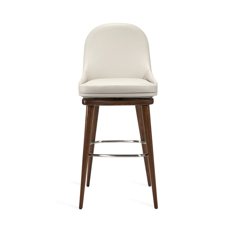Harper 26" Swivel Counter Stool in Walnut & St Tropez Grey