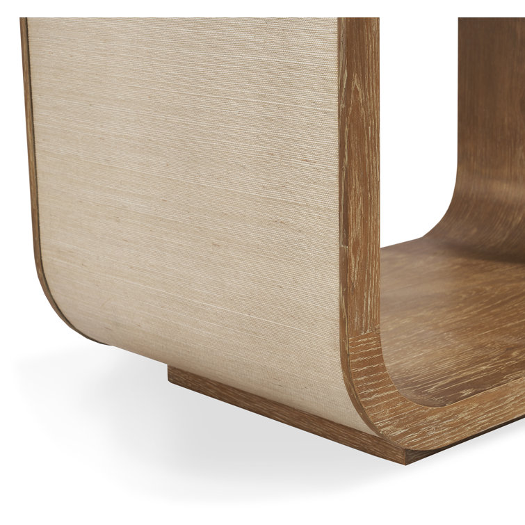 Organic Oak and Glass Boho Night Table