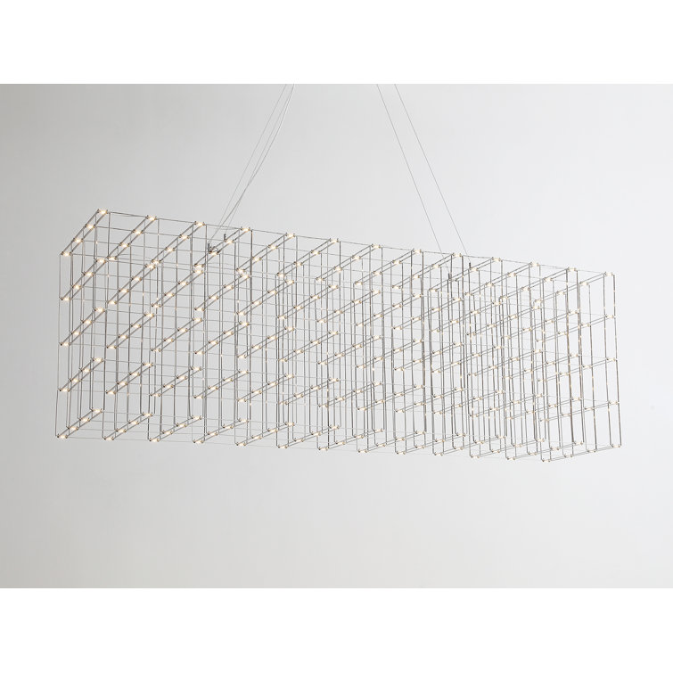 Argyle Chrome Cage 72" LED Chandelier for Modern Interiors