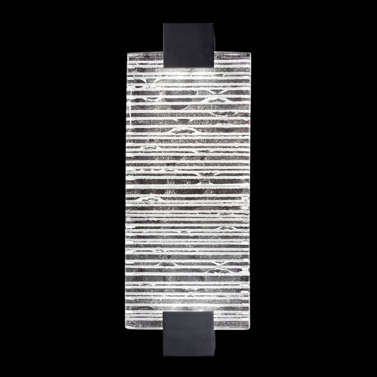 Black Glass 2-Light LED Wall Sconce
