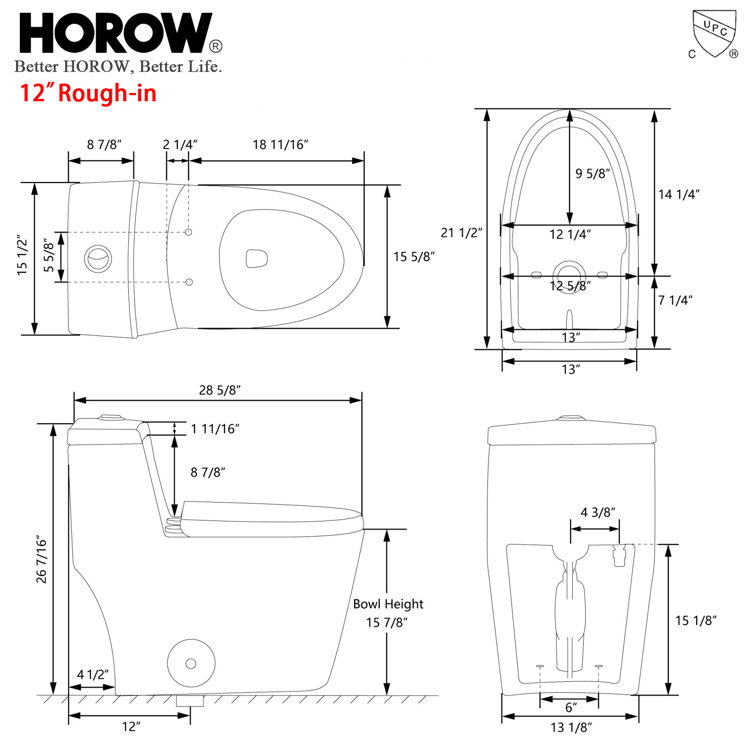 Greta White Elongated One-Piece Dual Flush Toilet