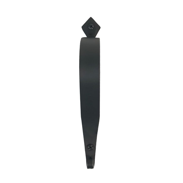 Seville 9.62" Black Iron Curved Door Pull