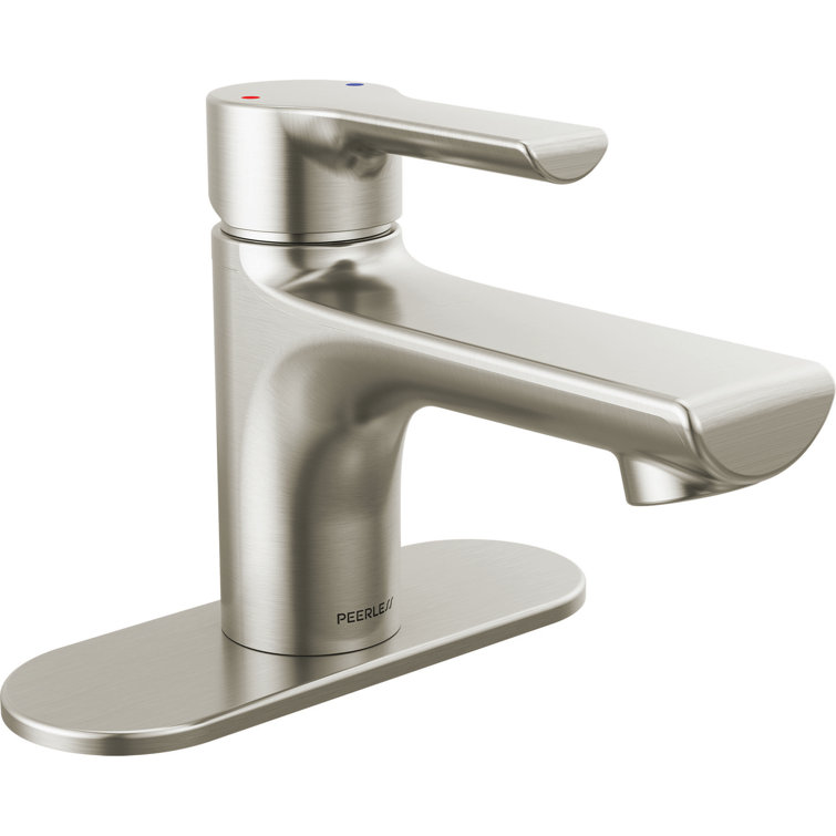 Flute Modern Brushed Nickel Single-Handle Bathroom Faucet