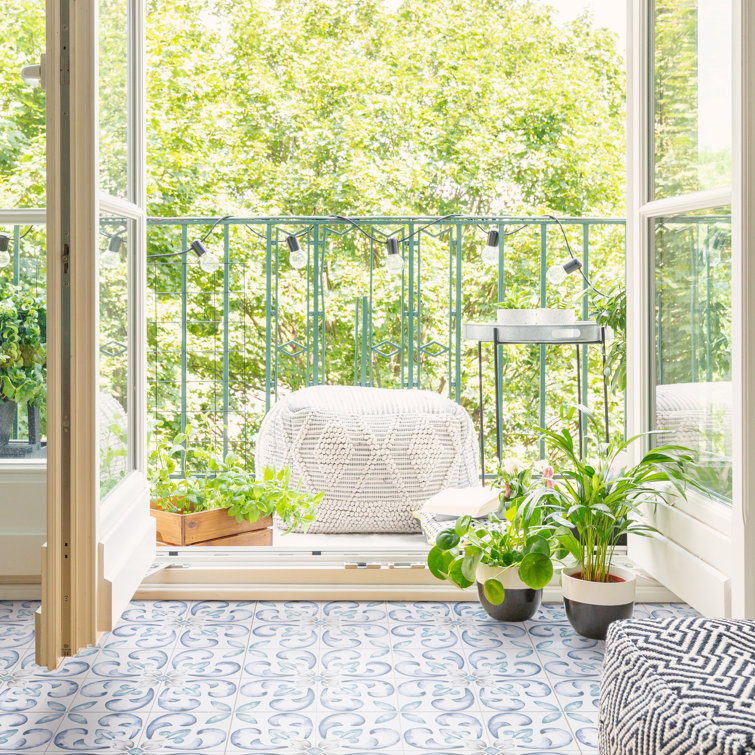 Saint Germain 6" x 6" Matte Hand-Painted Porcelain Tile
