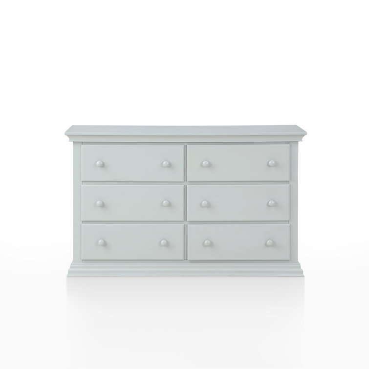 Gray Double Dresser with Dovetail Drawers and Ball Bearing Glides