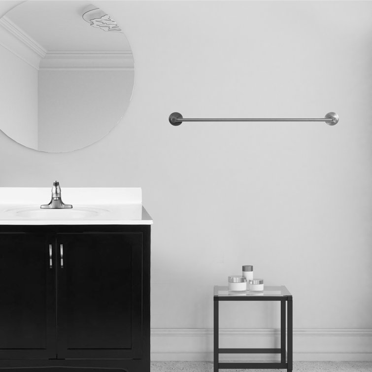 Satin Nickel 24-Inch Wall Mounted Towel Bar
