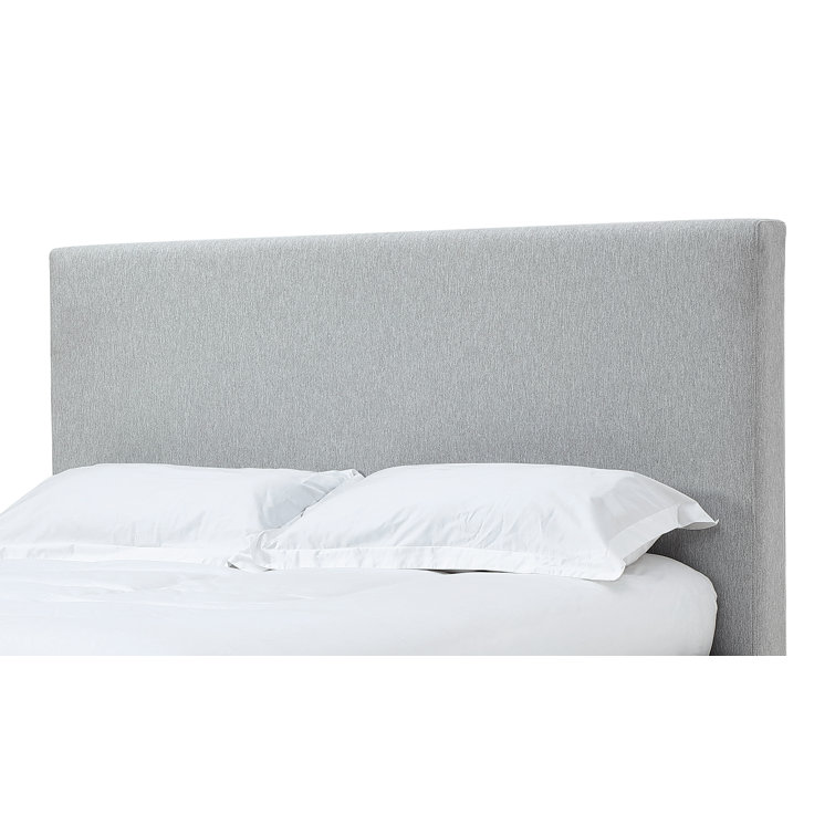 Gray Denim Upholstered King Headboard with Pine Frame