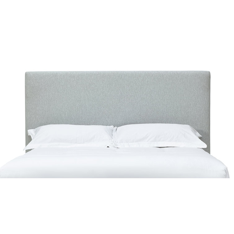 Gray Denim Upholstered King Headboard with Pine Frame