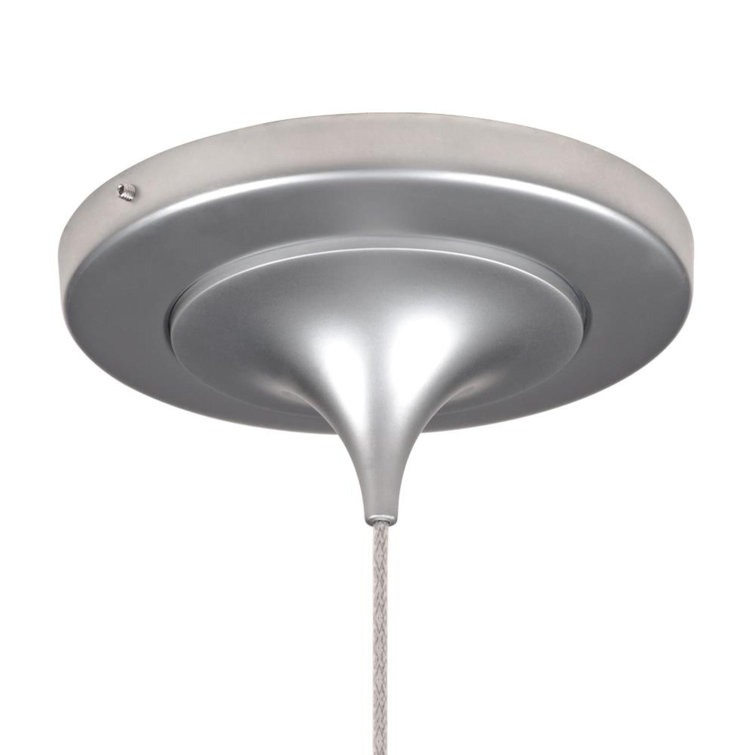 Mini Capella Matte Chrome LED Island Pendant with Amber Glass